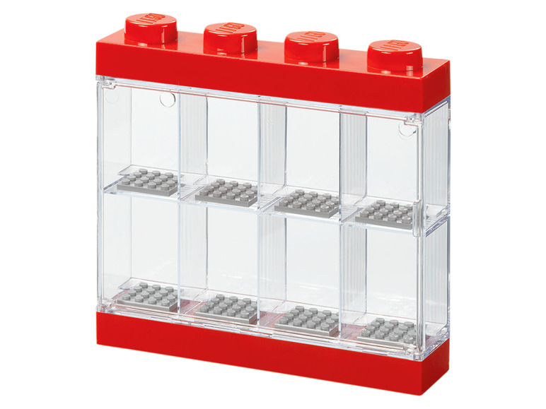 LEGO Vitrína pro 8 LEGO minifigurek (červená)