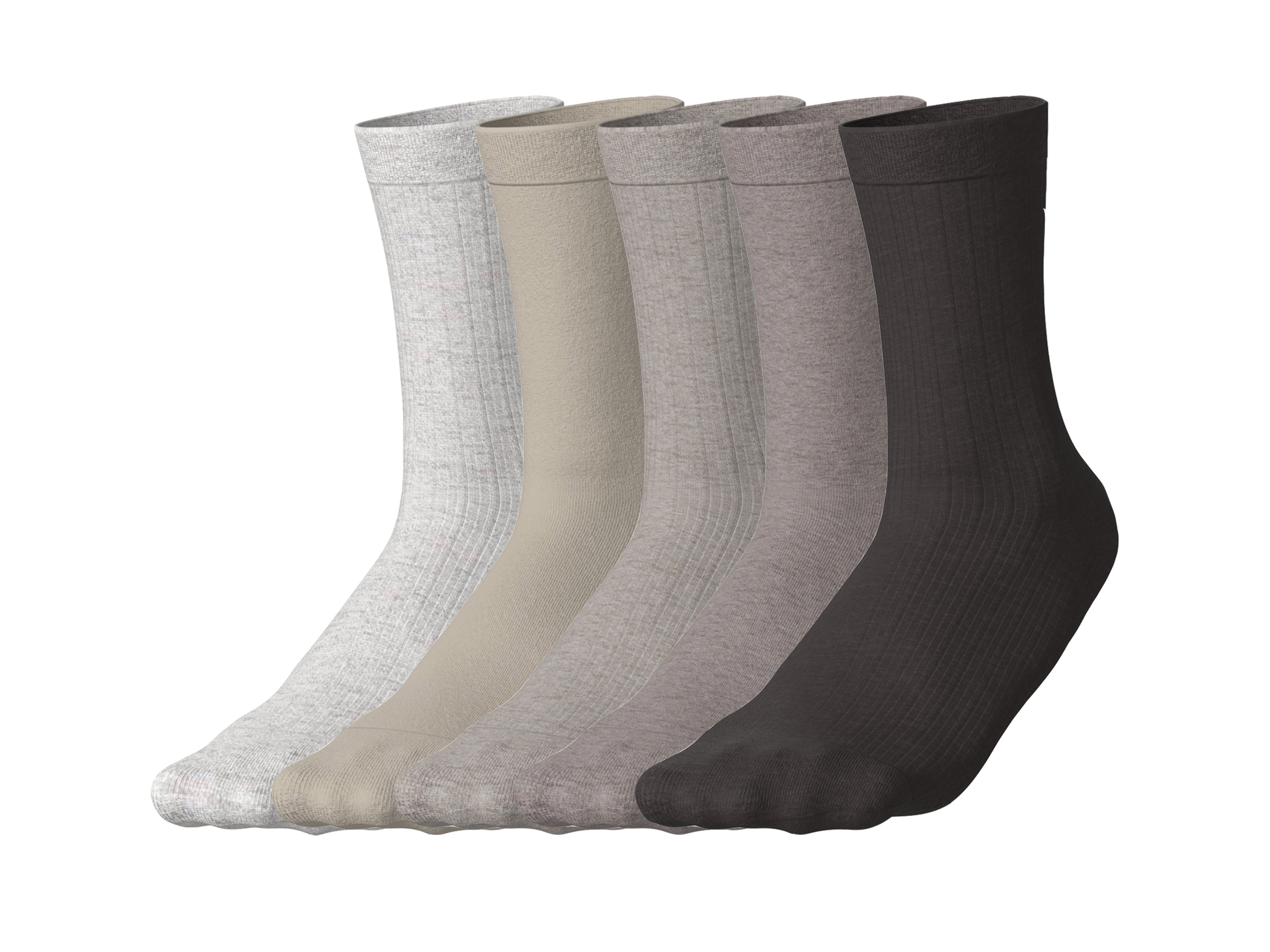 esmara® Dámské ponožky s BIO bavlnou, 5 párů (béžová/hnědá, 39/42)