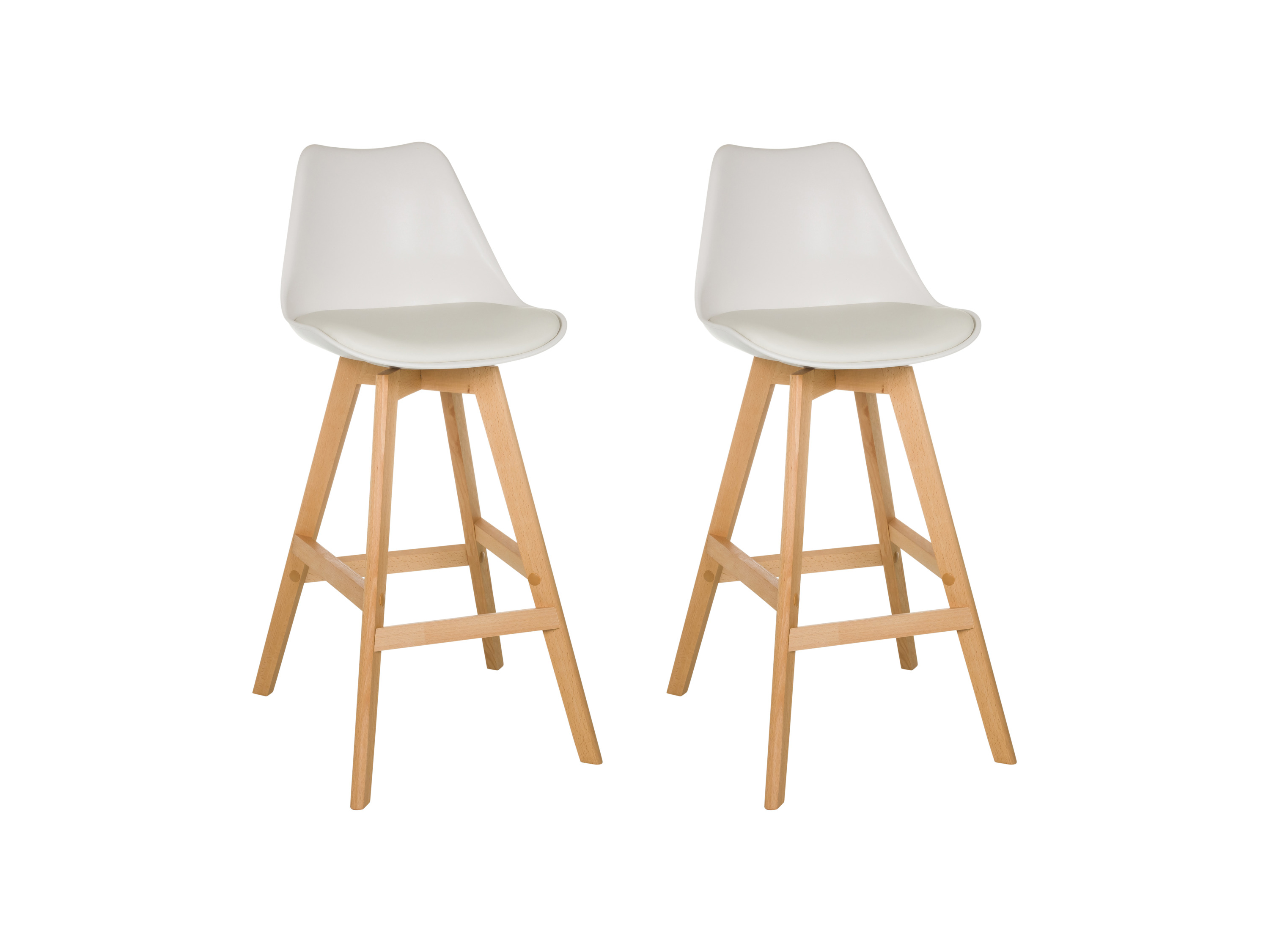 HJH Living Barové židle Scandi High, 2 kusy