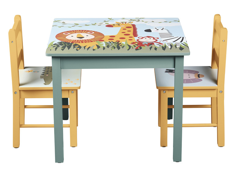  Zobrazit na celou obrazovku LIVARNO home Dětský stůl se 2 židličkami Safari - Obrázek 1