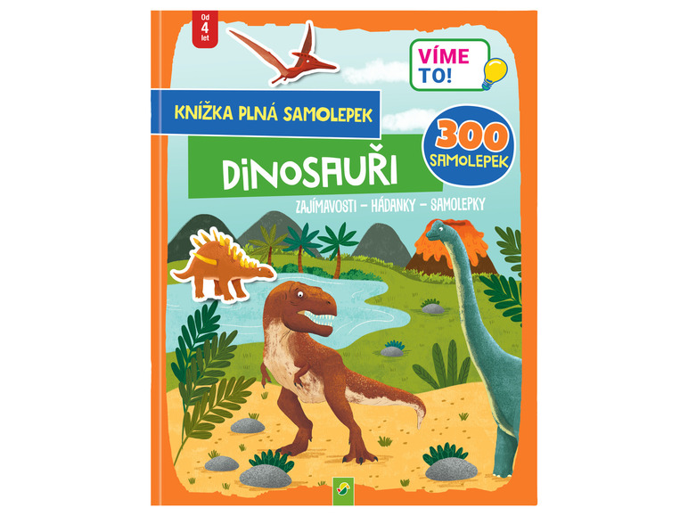 Dětská kniha se samolepkami (dinosaurus)