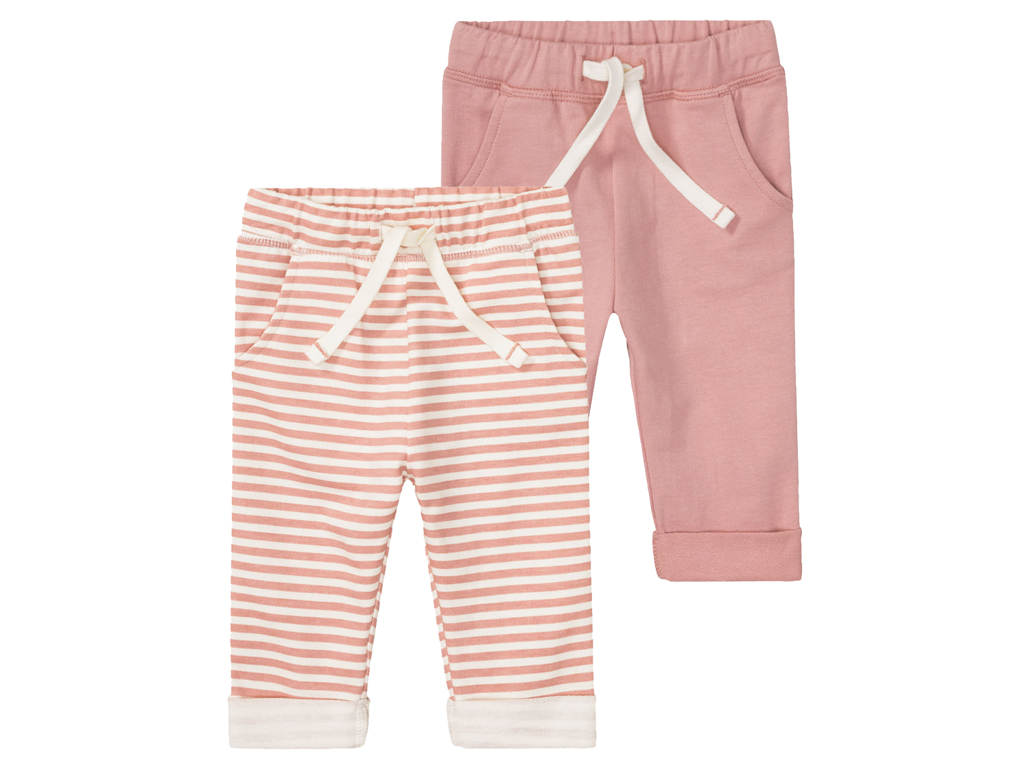 lupilu® Dívčí kalhoty „Jogger" BIO (62/68, světle růžová)