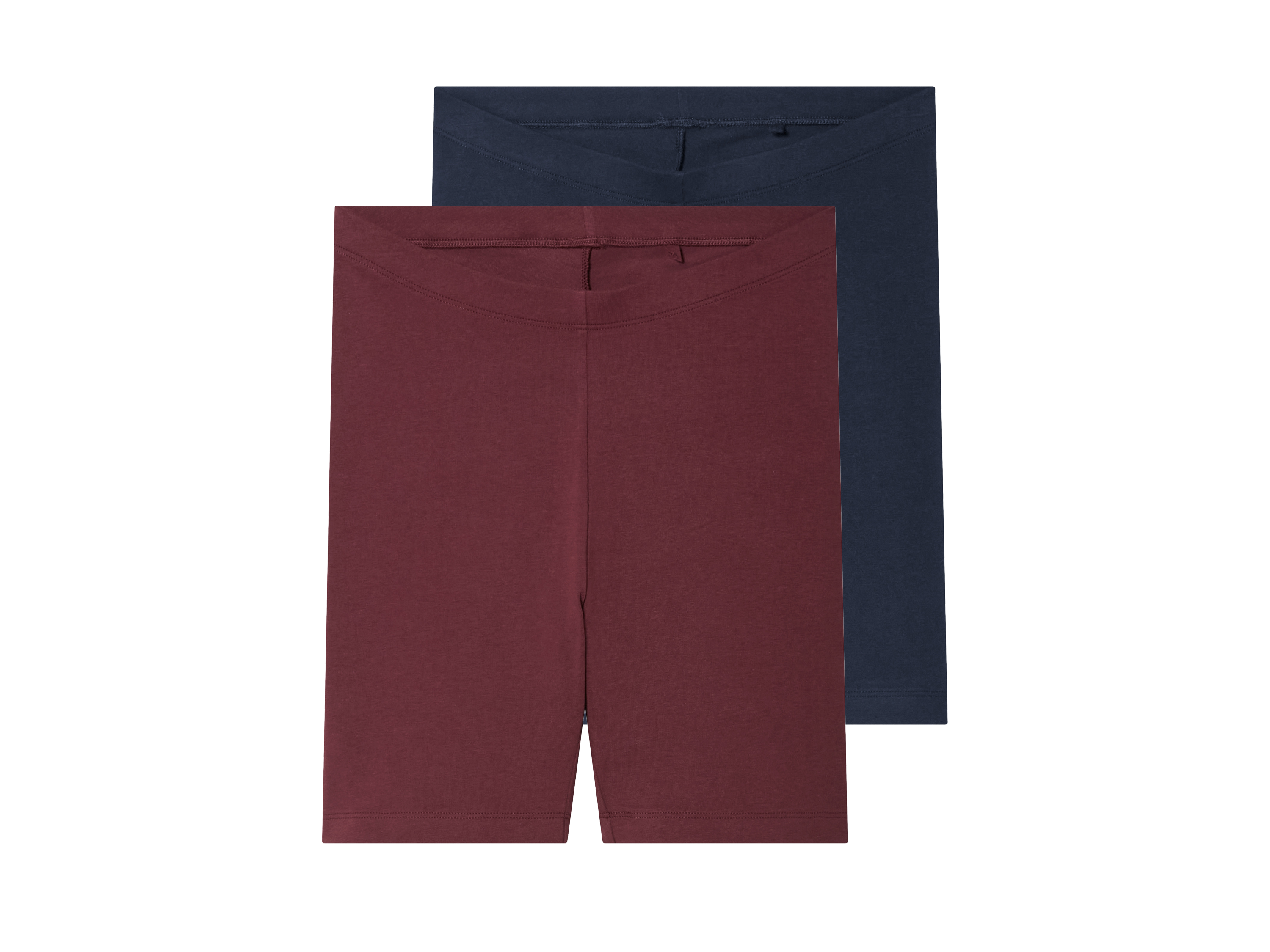 esmara® Dívčí kraťasy "Biker", 2 kusy (tmavě červená / navy modrá, 158/164)