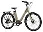 Elektrický bicykl béžové barvy s pneumatikami Schwalbe.