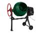 Betonárka Parkside, zelená, s elektrickým motorem a kolečky.