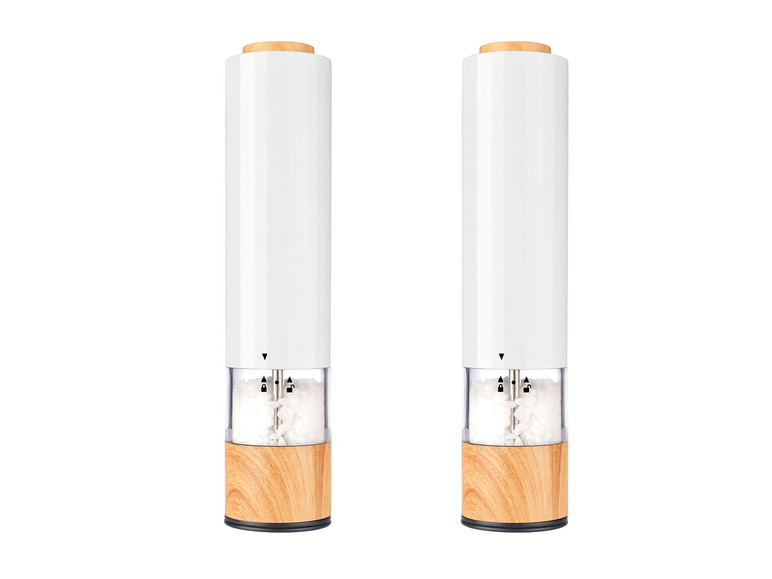  Zobrazit na celou obrazovku SILVERCREST® Sada elektrických mlýnků na sůl a pepř SMH 6 A3, 2dílná, bílá - Obrázek 1