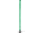 Zelená LED bublinková lampa s chromovou základnou