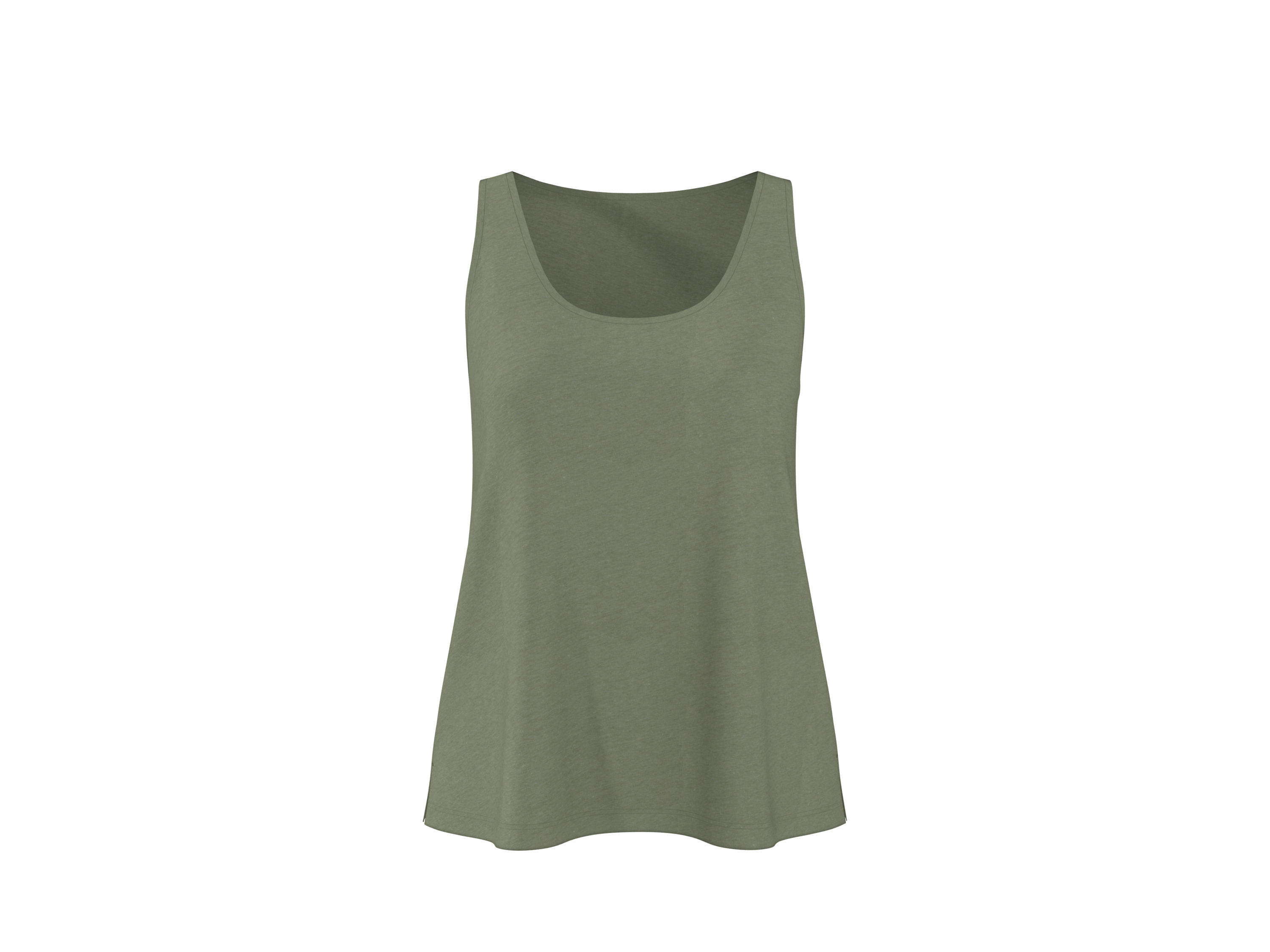 esmara® Dámský lněný top (zelená, L (44/46))