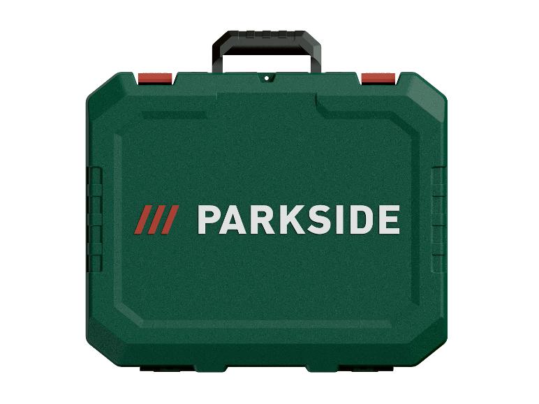 Zelená bedna na nářadí Parkside.