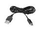Stočený černý kabel USB na Micro-USB.