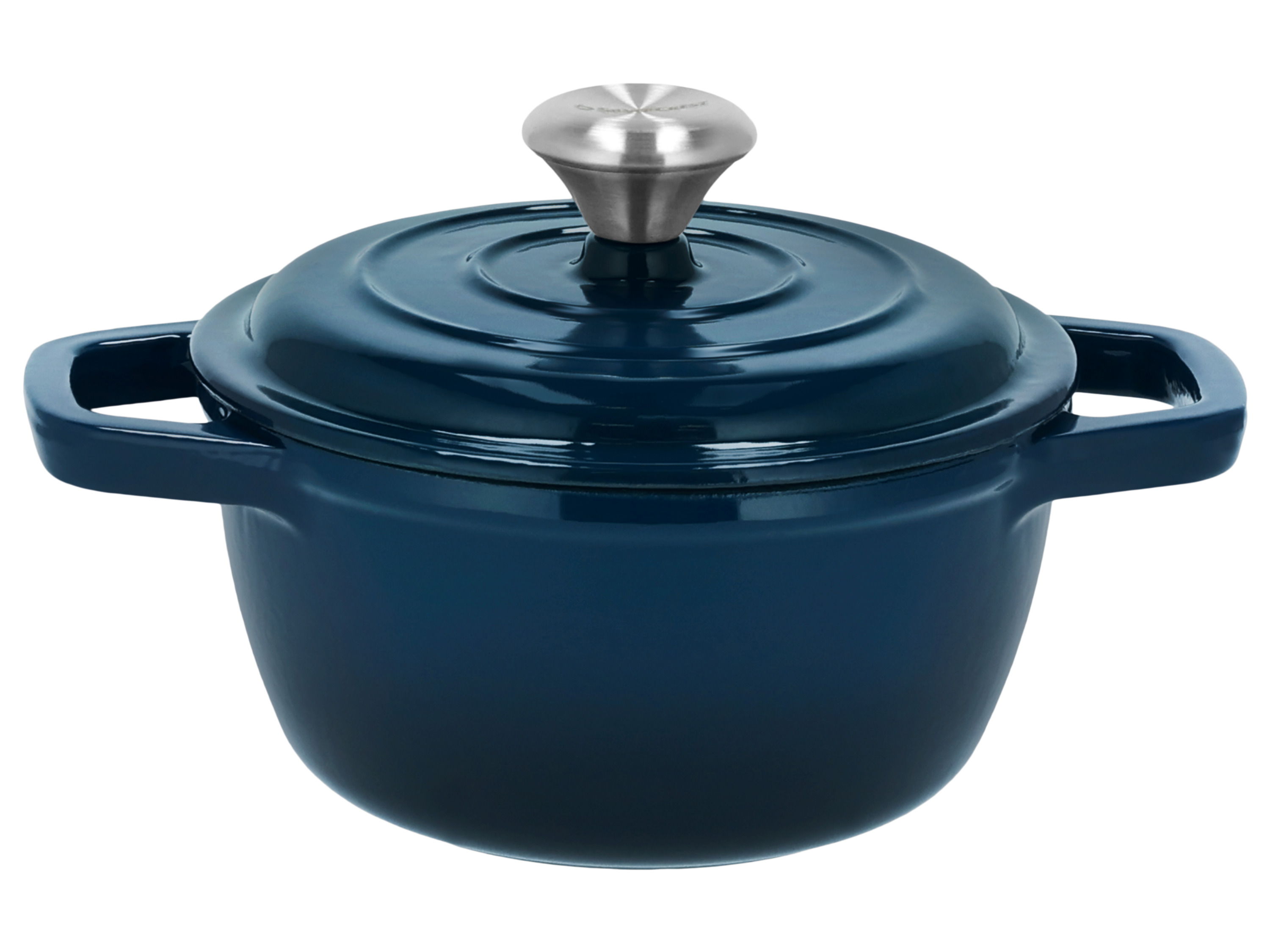 Silvercrest® Litinový hrnec Premium, Ø 16 cm / 1,4 l (tmavě modrá)
