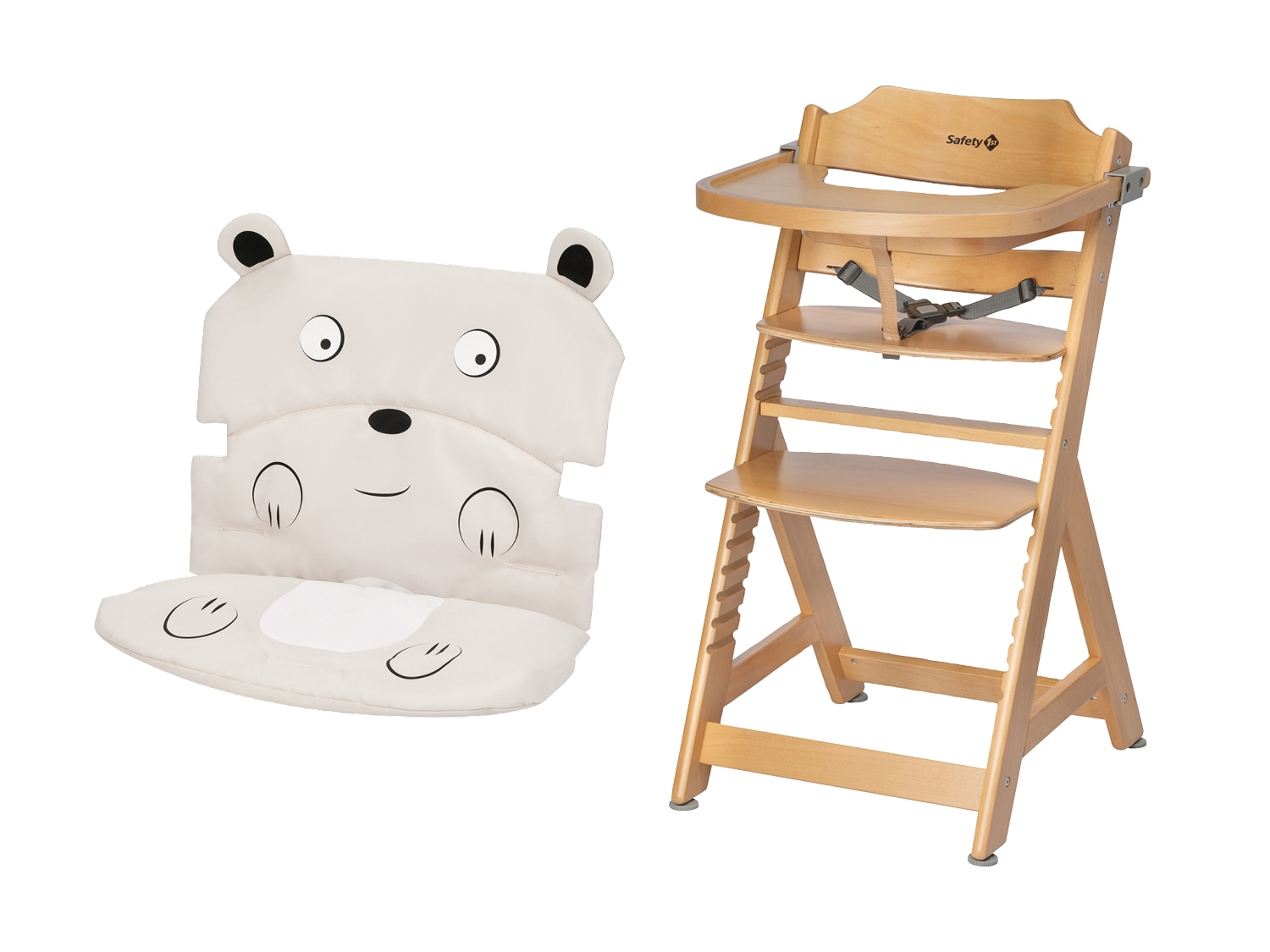 Safety 1st Dětská rostoucí jídelní židlička Toto se sedákem, přírodní, medvěd
