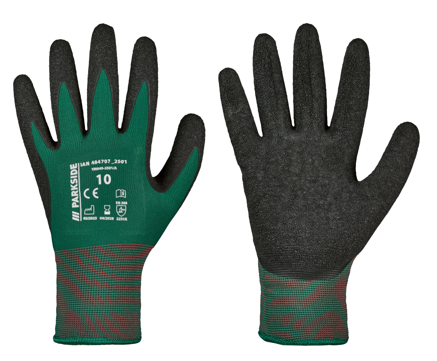 Parkside® Dámské / Pánské zimní pracovní rukavice (zelená/černá)