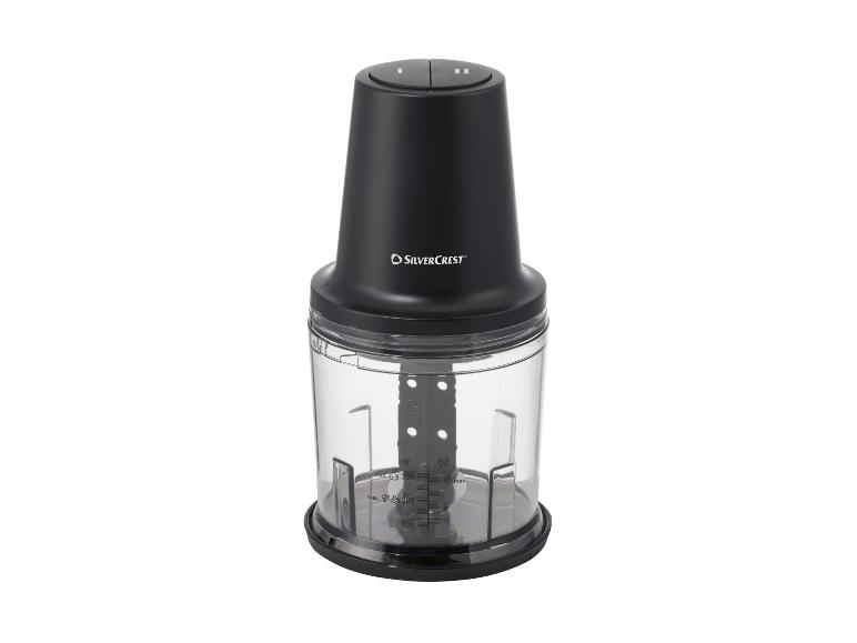 Černý drtič SilverCrest s průhlednou nádobou