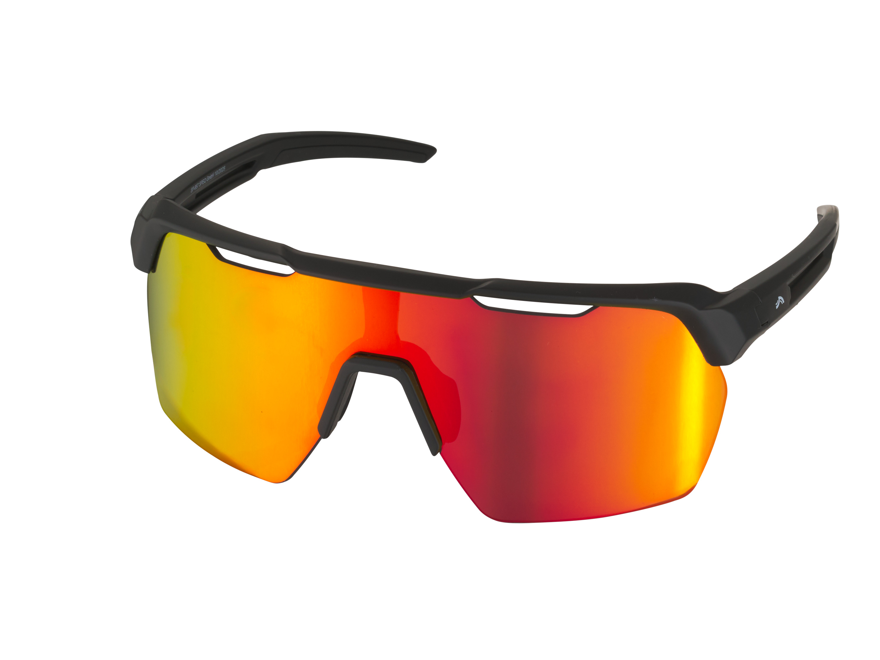 Crivit Sportovní brýle Premium (poloviční rámeček, černá/oranžová)