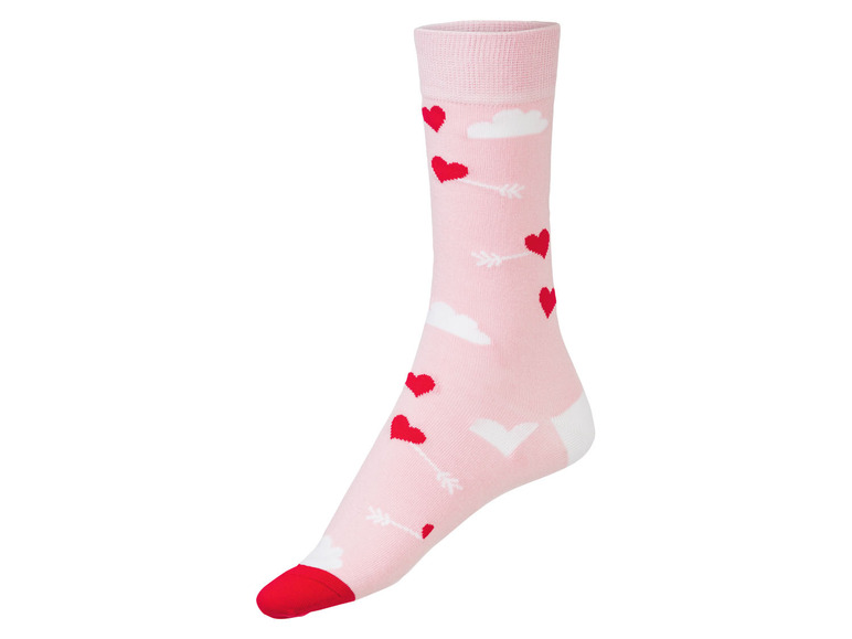  Zobrazit na celou obrazovku Fun Socks Ponožky s romantickým vzorem v dárkovém balení, 3 páry - Obrázek 3