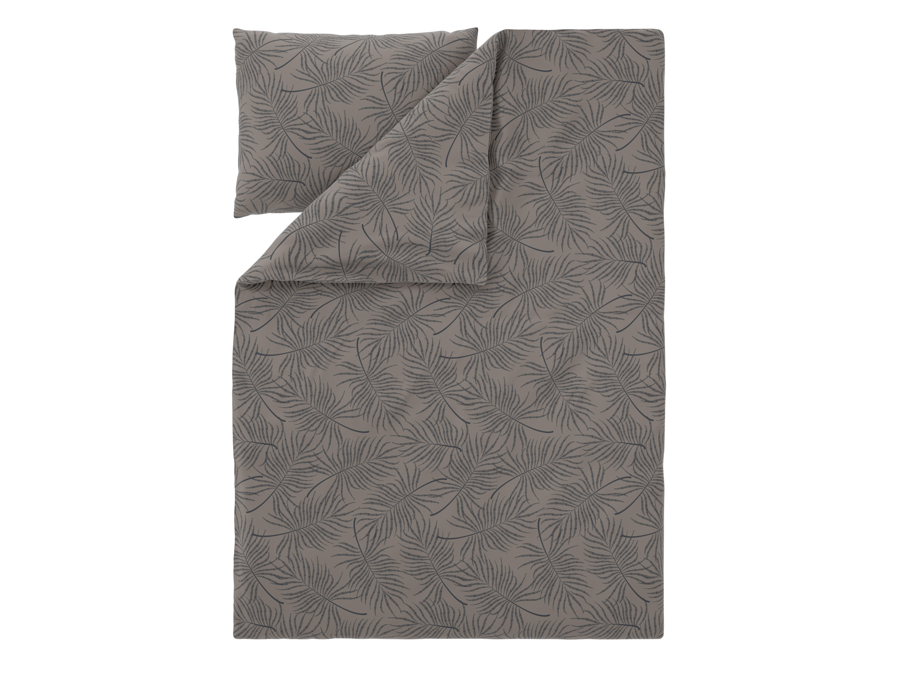 Livarno® Ložní povlečení z mikrovláknitého saténu, 140 x 200 cm, 70 x 90 cm (palmové listy)