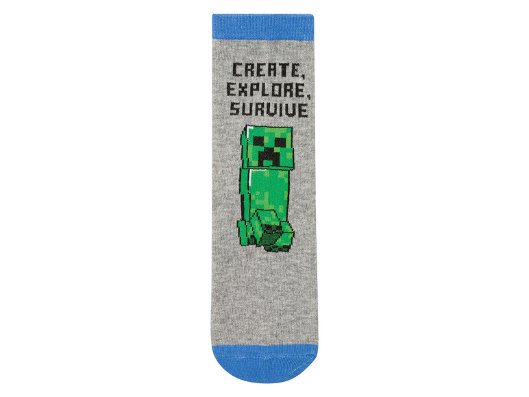  Zobrazit na celou obrazovku Minecraft Chlapecké ponožky, 3 páry - Obrázek 6