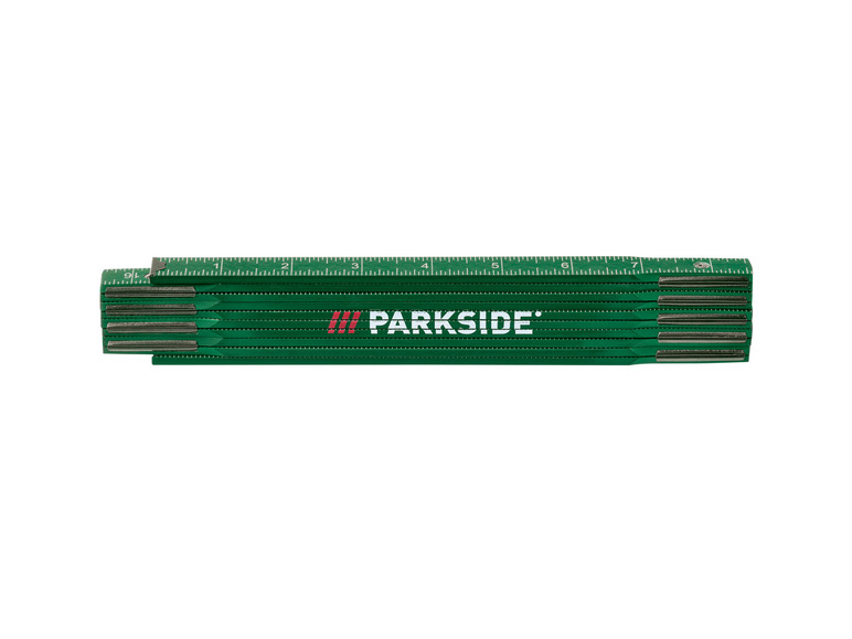 Zelené skládací pravítko s logem Parkside
