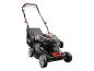 Černá sekačka na trávu s červenými detaily a sběrným košem značky 'Glide'.