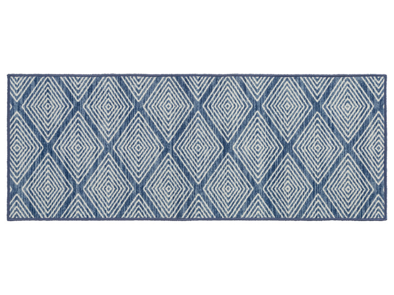 LIVARNO home Kuchyňský koberec, 57 x 150 cm (modrá/geometrický vzor)