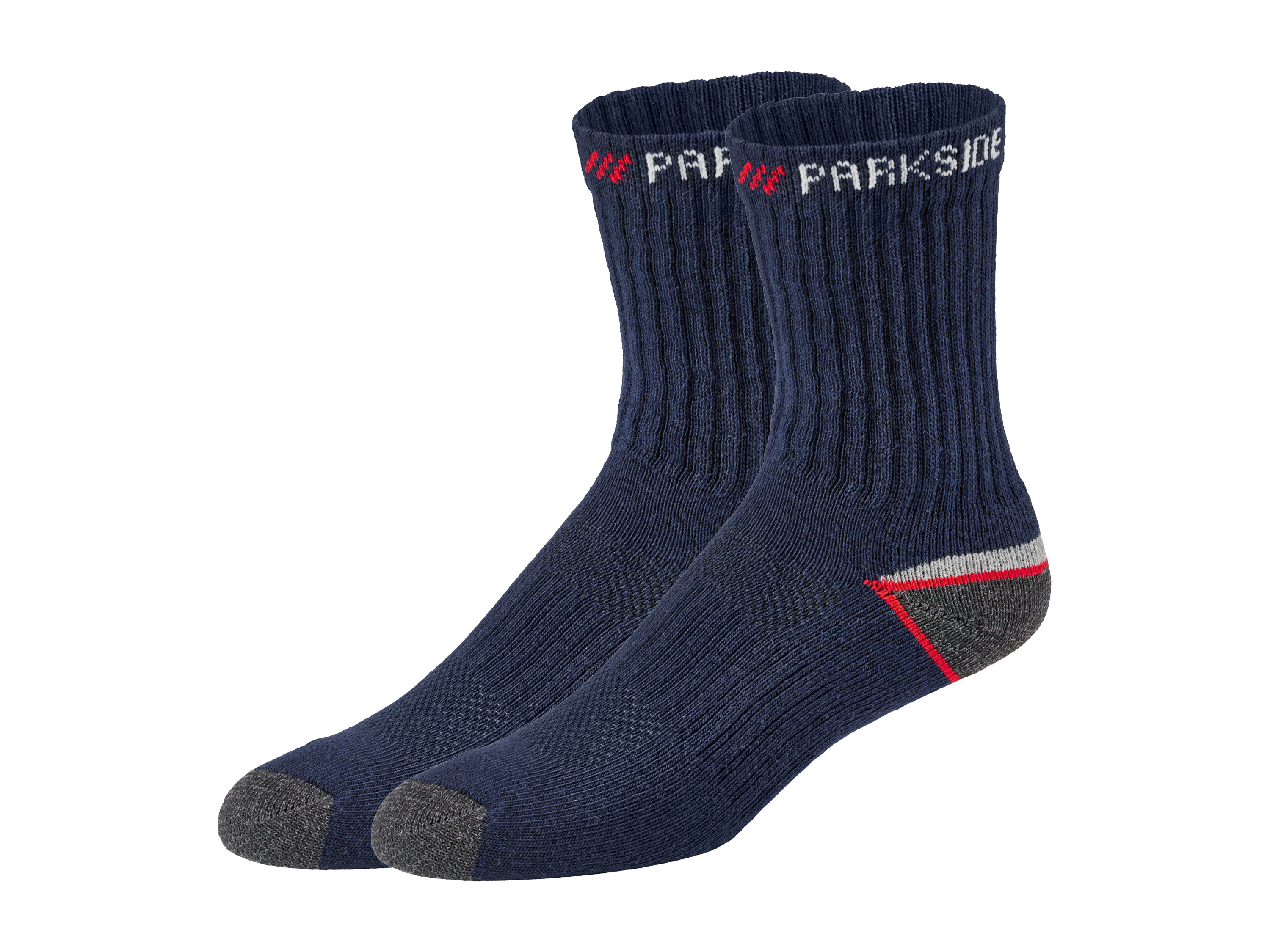 Parkside® Pánské pracovní ponožky, 2 páry (navy modrá / červená, 39-42)