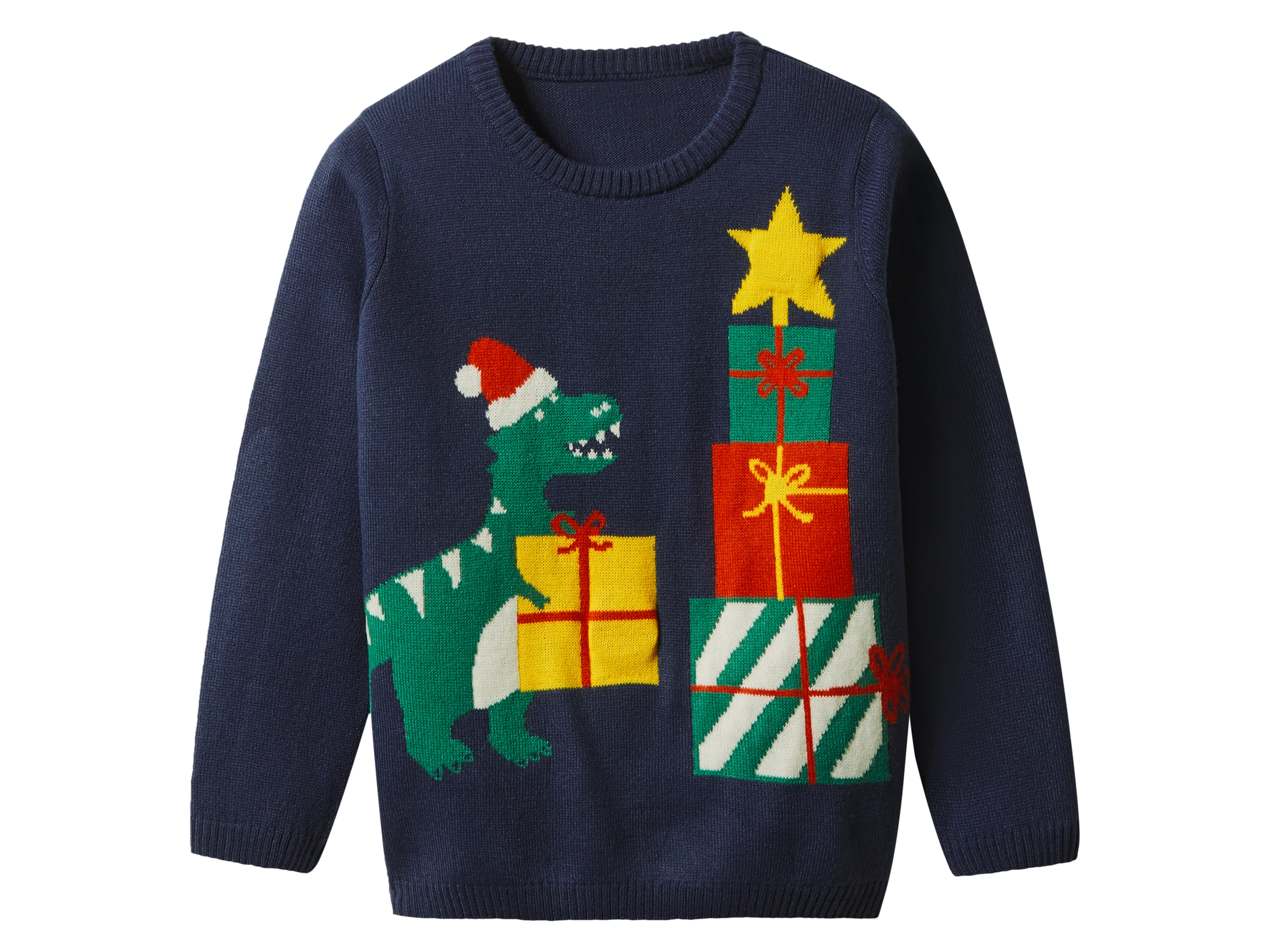 lupilu® Chlapecký vánoční svetr s LED efektem a zvukem (navy modrá, 122/128)