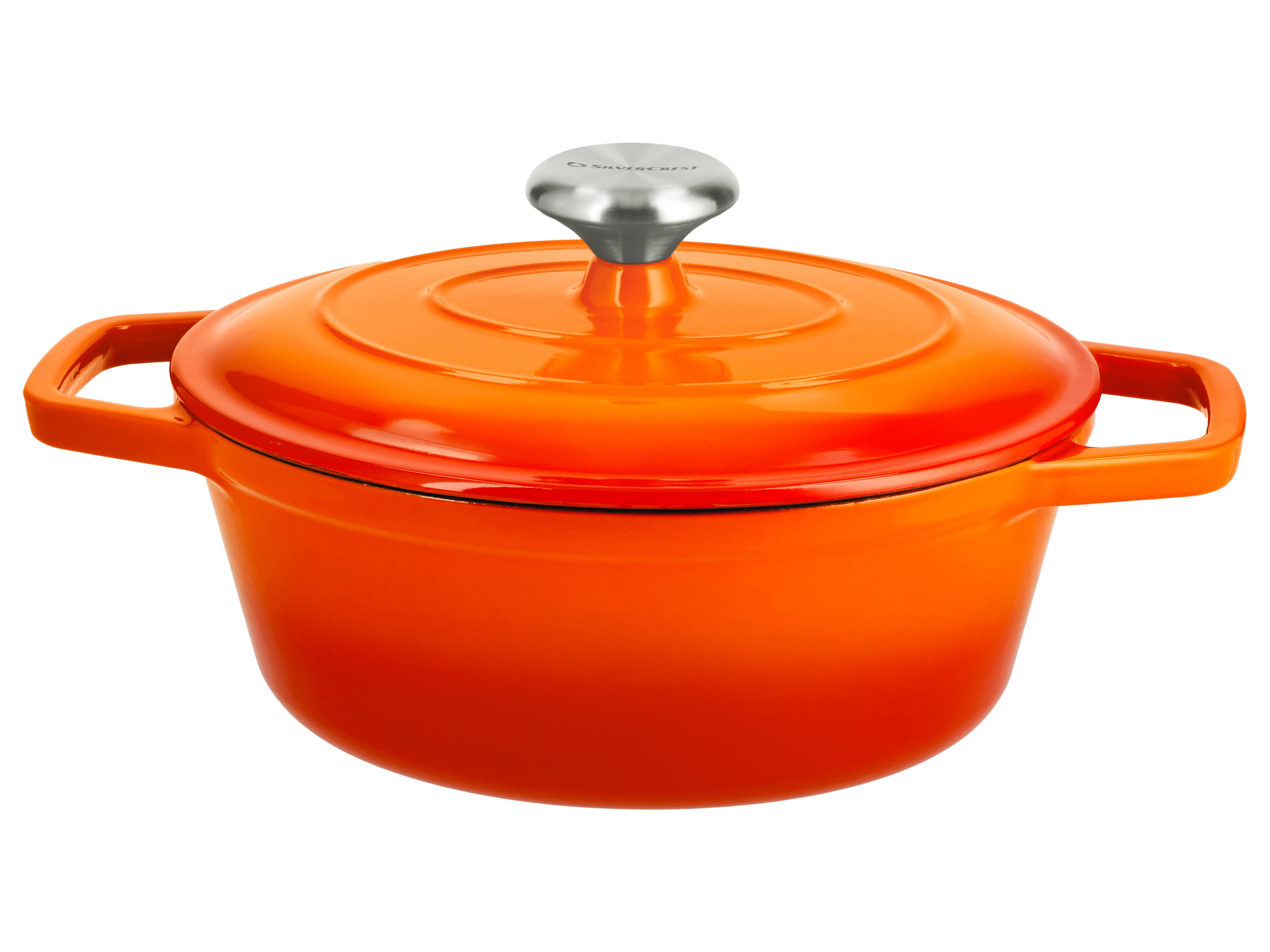 Silvercrest® Litinový hrnec Premium, Ø 25 cm (oranžová)