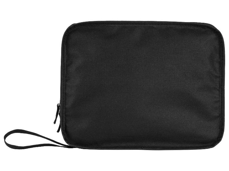 Černá obdélníková taška na zip s poutkem na zápěstí