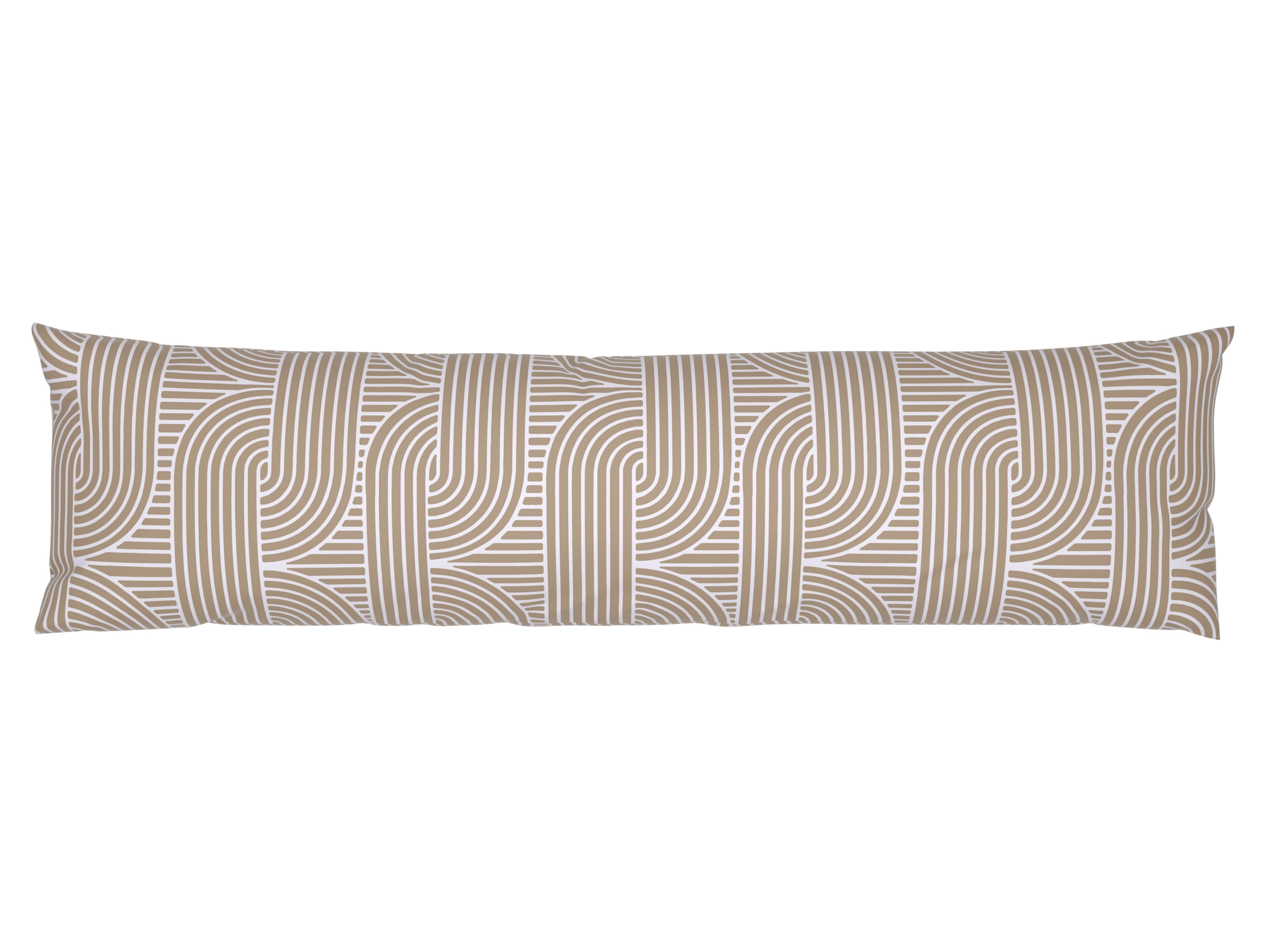Livarno home Potah na polštář na spaní na boku, 40 x 145 cm (vzorovaná šedohnědá / bílá)