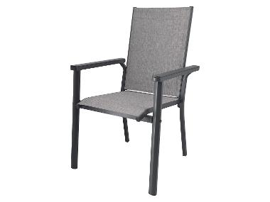 LIVARNO® Hliníková stohovatelná židle Houston, antracitová/světle šedá