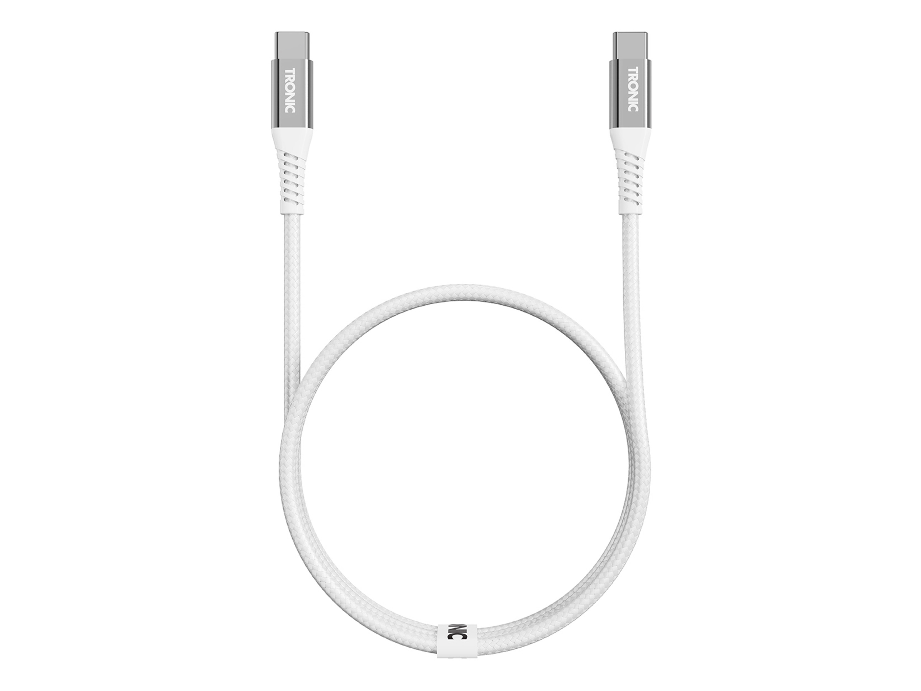 Tronic® Nabíjecí a datový kabel, 1 m (Usb-C na USB-C/bílá)