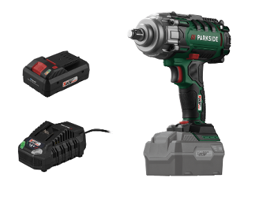 Aku rázový utahovák na kola auta PASSK 20-Li C4, Smart 4 Ah