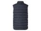 Tmavě modrá prošívaná vesta bez rukávů.