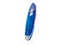 Modro-červený paddleboard s nápisem '320 cm x 84 cm x 15 cm'.
