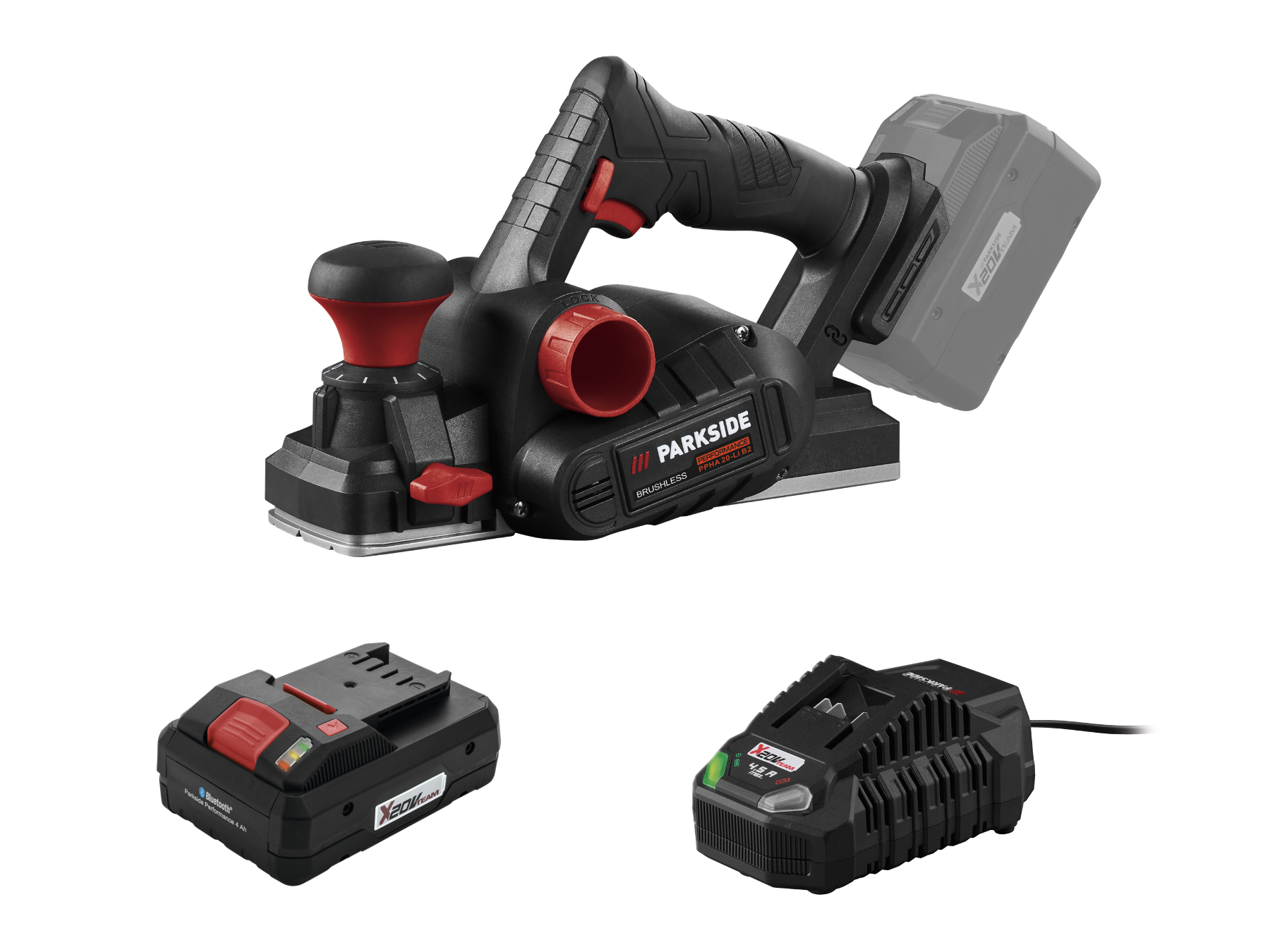 PARKSIDE PERFORMANCE® Aku hoblík PPHA 20-Li B2, Smart 4 Ah