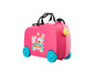 Růžový kufr na kolečkách s Peppa Pig a zajícem
