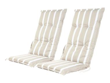 Sada potahů na křeslo Valencia/Miami, 120 x 50 x 8 cm, 2dílná, pruhy/béžová