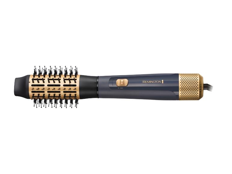 Rotační fén Remington: kulatý kartáč, elegantní design.