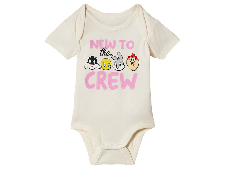 Body pro miminka s potiskem Looney Tunes, 'New to the Crew'