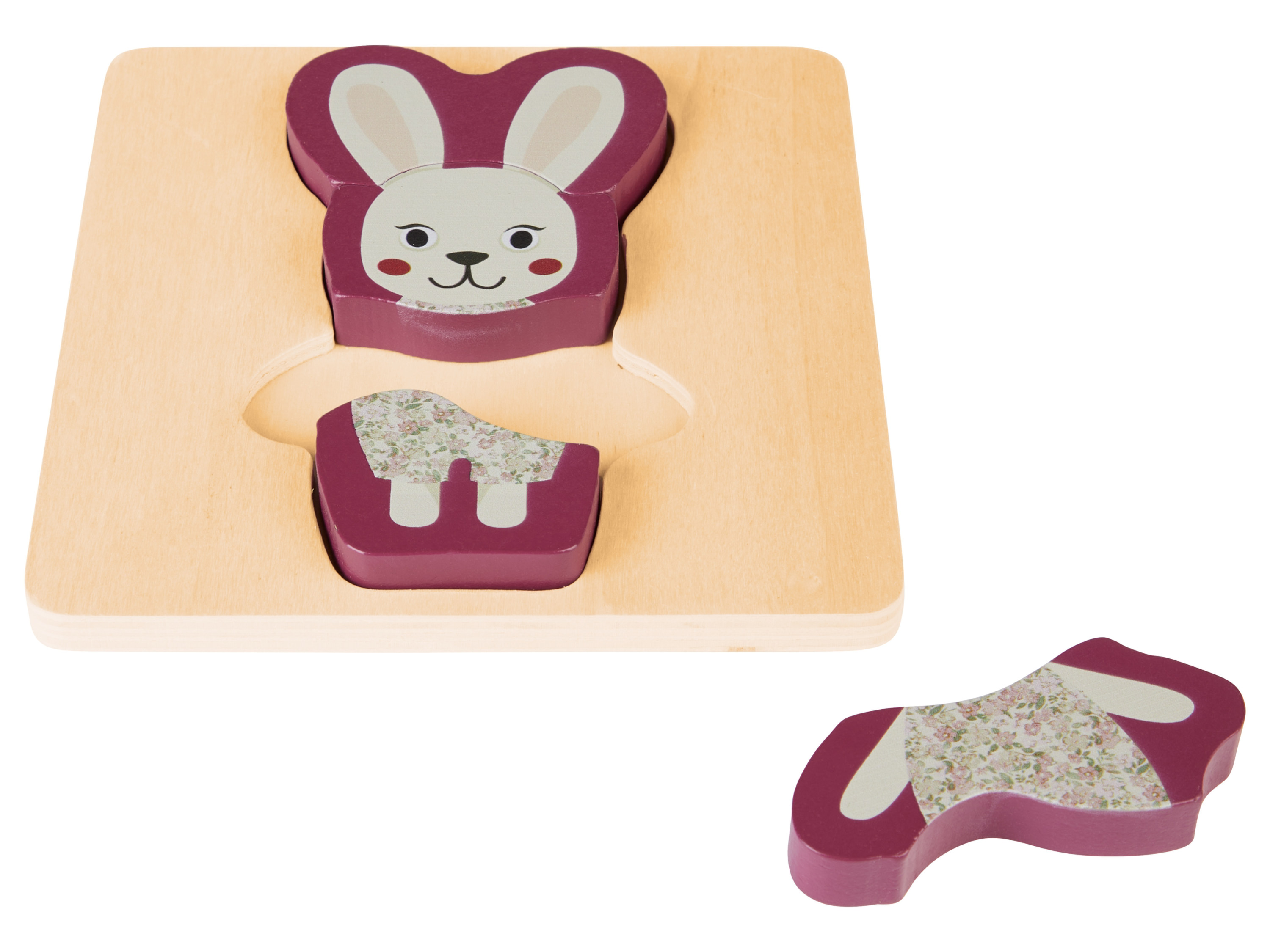 lupilu® Dřevěná hračka (dřevěné puzzle králík)