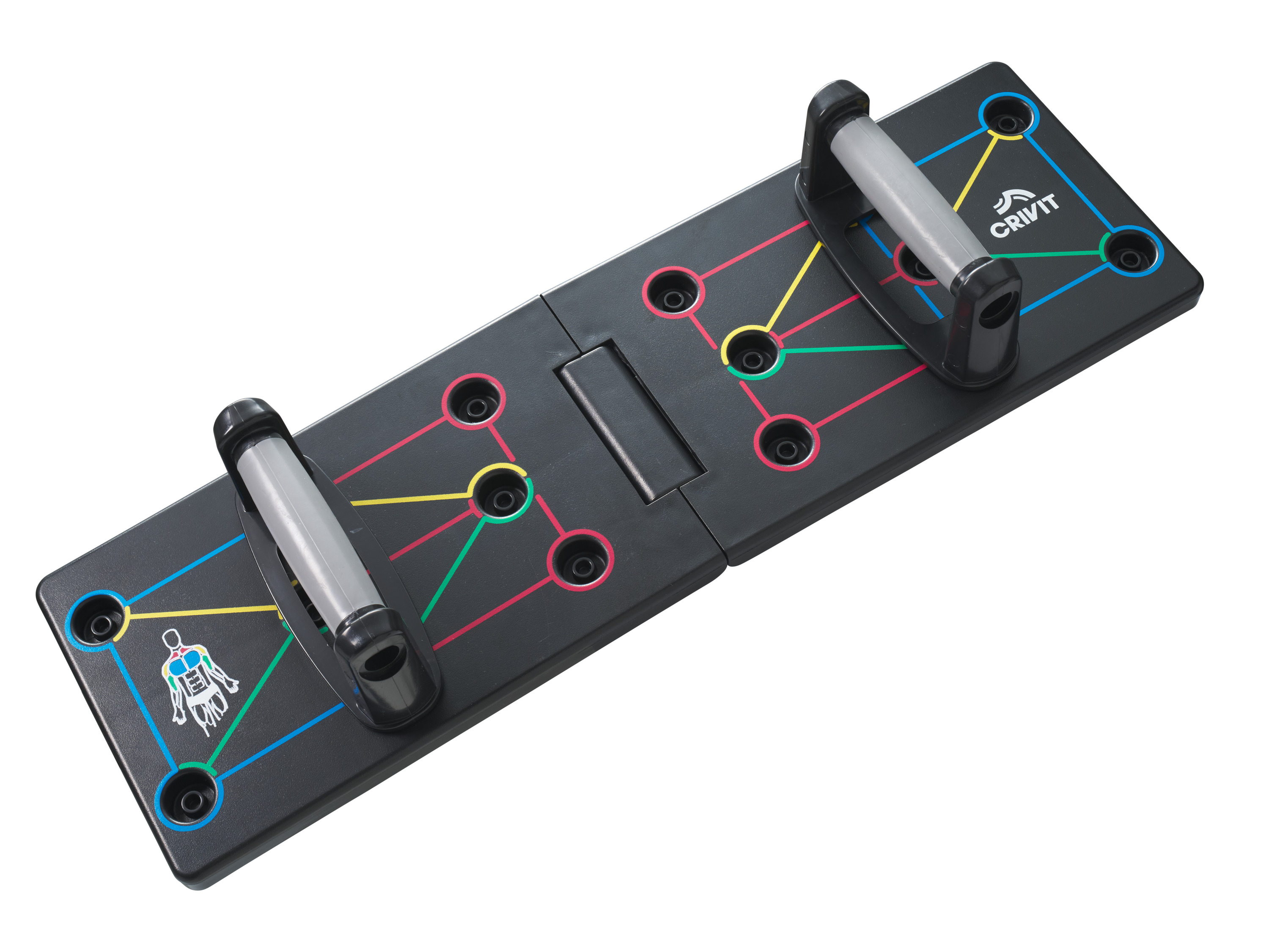 Crivit Deska na kliky / Činka, 2 x 2 kg / Kettlebell, 10 kg (deska na kliky)