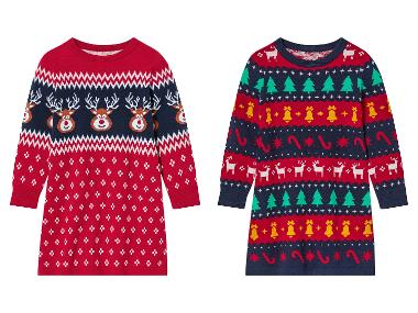 lupilu® Dívčí vánoční pletené šaty