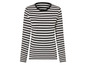 Dlouhý rukáv s pruhy v černé a bílé barvě.