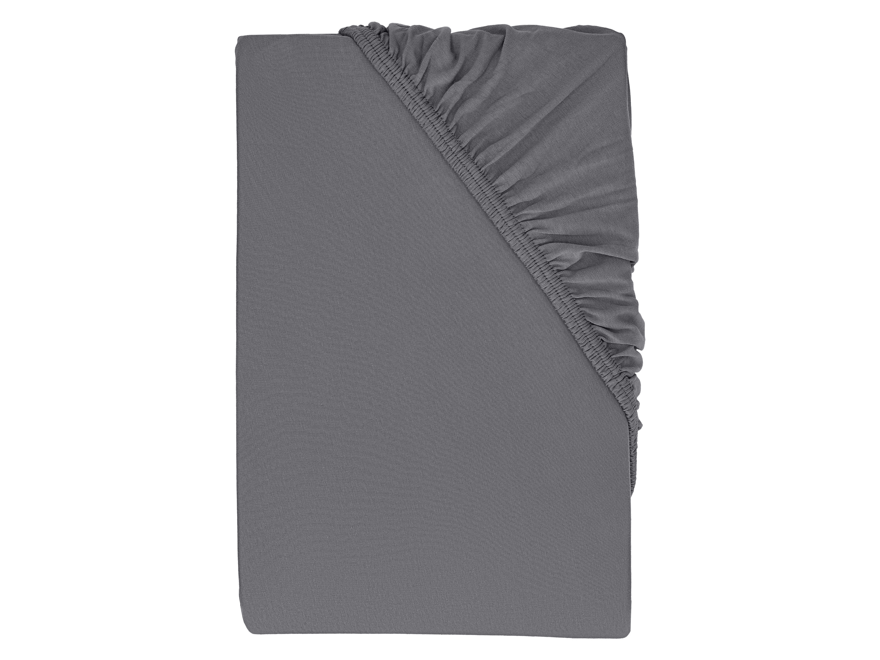 Livarno® Žerzejové napínací prostěradlo, 140–160 x 200 cm (světle šedá)