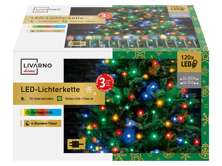  Zobrazit na celou obrazovku LIVARNO home Světelný LED řetěz, 120 LED - Obrázek 16
