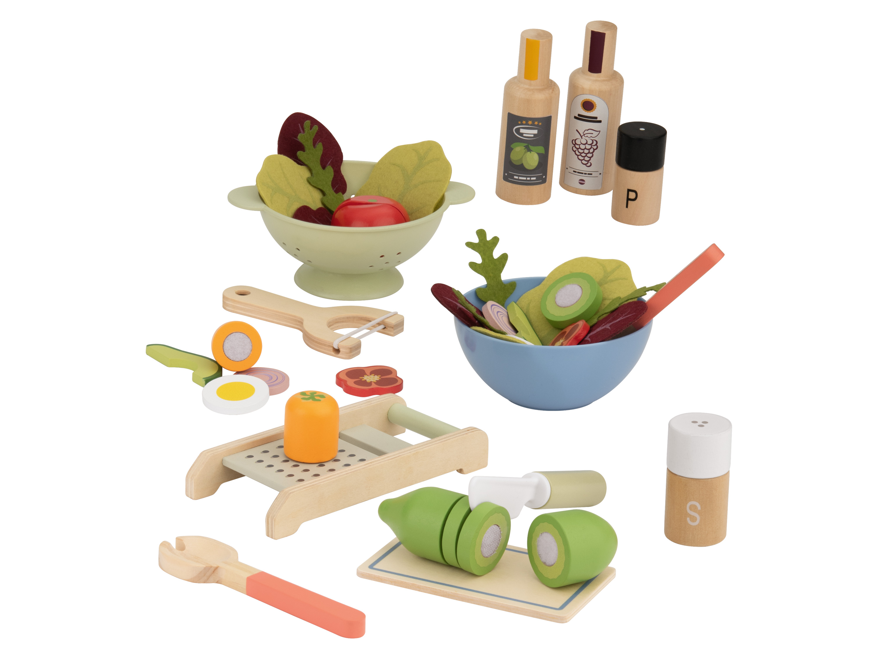 lupilu® Sada dřevěných potravin (salát)