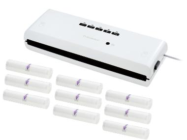 SILVERCREST® Sada vakuové svářečky fólií SV 130 A1 (bílá) a fólií do vakuovačky, 20 cm, 9 kusů