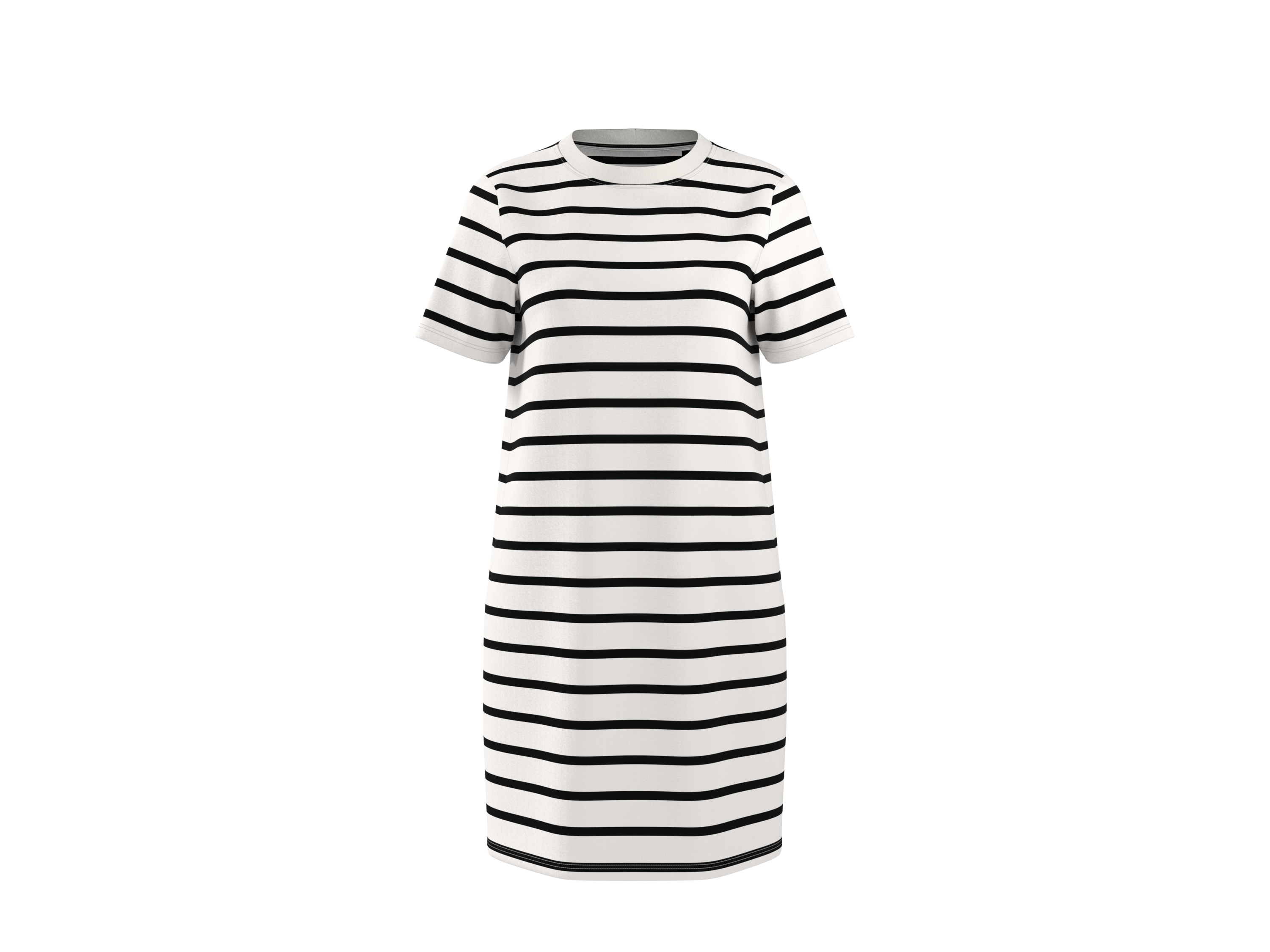 esmara® Dámské tričkové šaty s BIO bavlnou (bílá/černá, Xs(32/34))