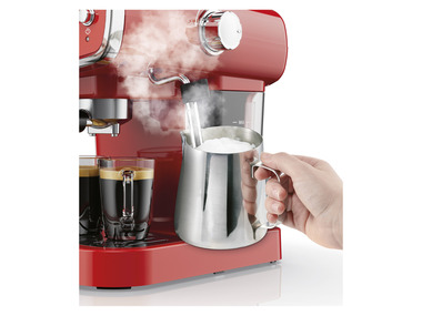 SILVERCREST® KITCHEN TOOLS Espresso kávovar retro 1973 SEML 1050 A1, červená